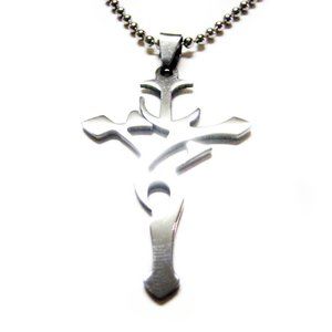 Cross Design Metal Cut Out Necklace
